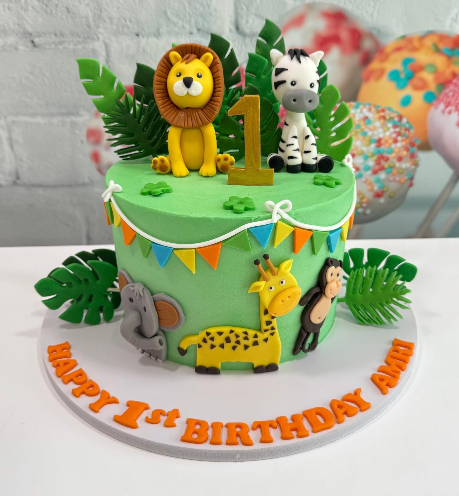 jungle theme cake