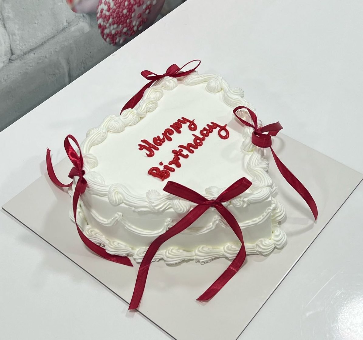 Classic Ribbon Birthday Cake