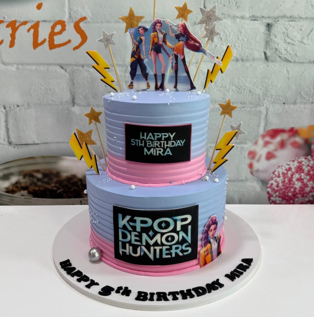 2 tier K-Pop Demon Hunters Cake