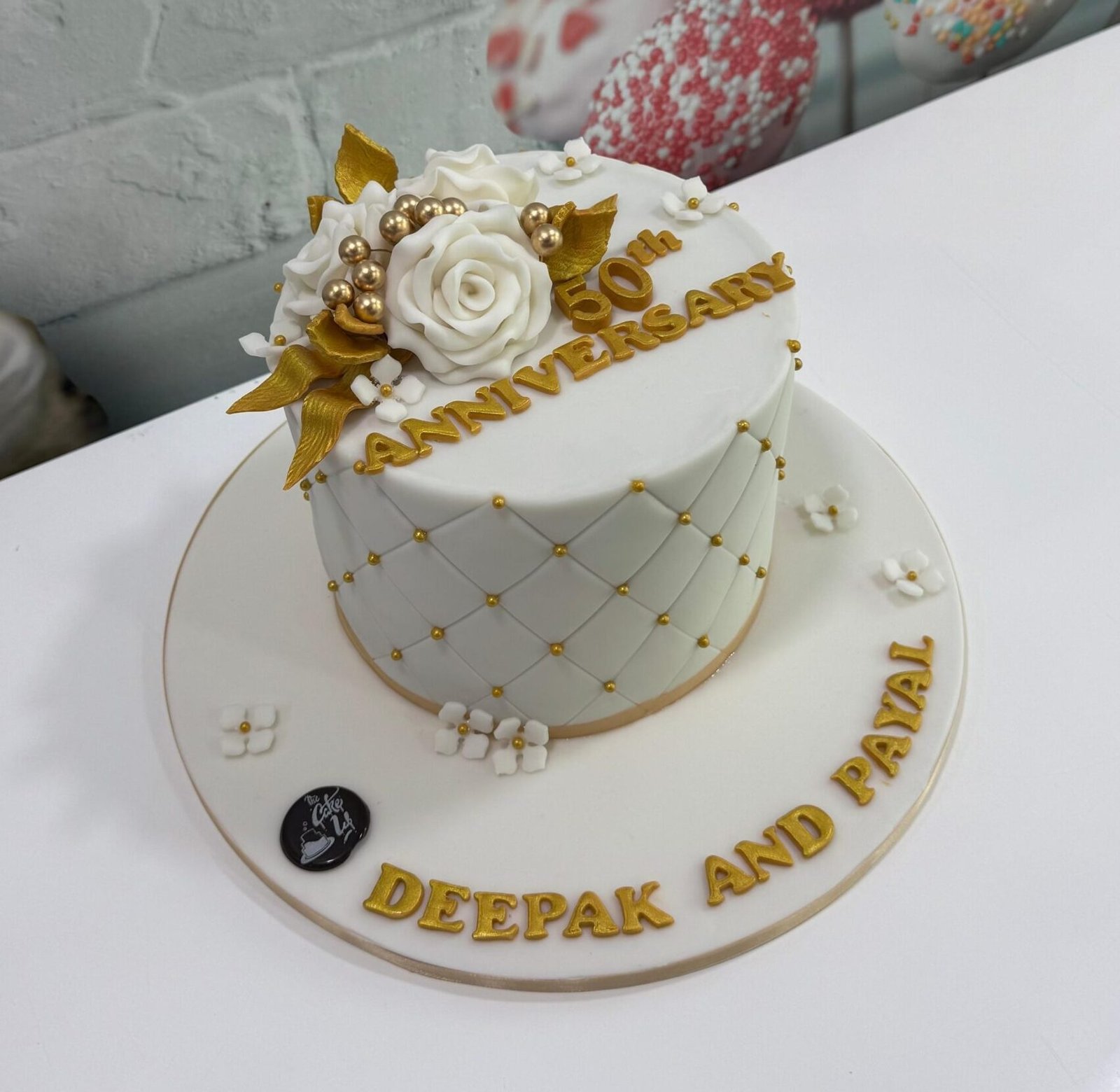 Golden Anniversary cake