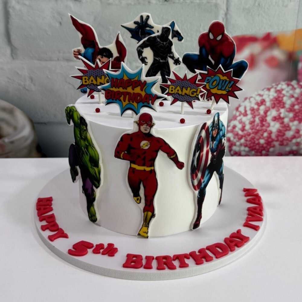 Superhero Justice League cake