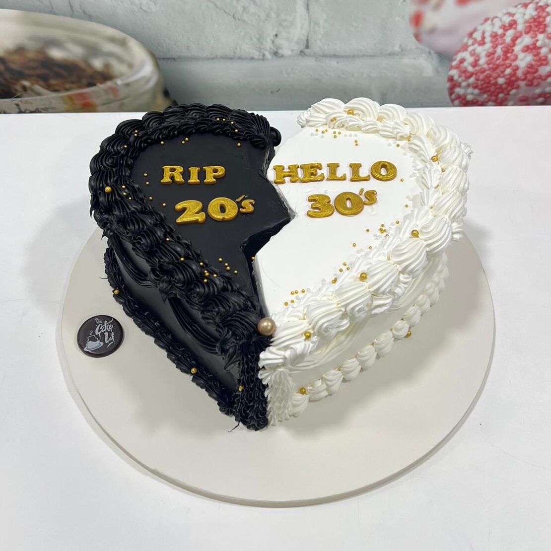 RIP 20s / Hello 30s Heart Cake