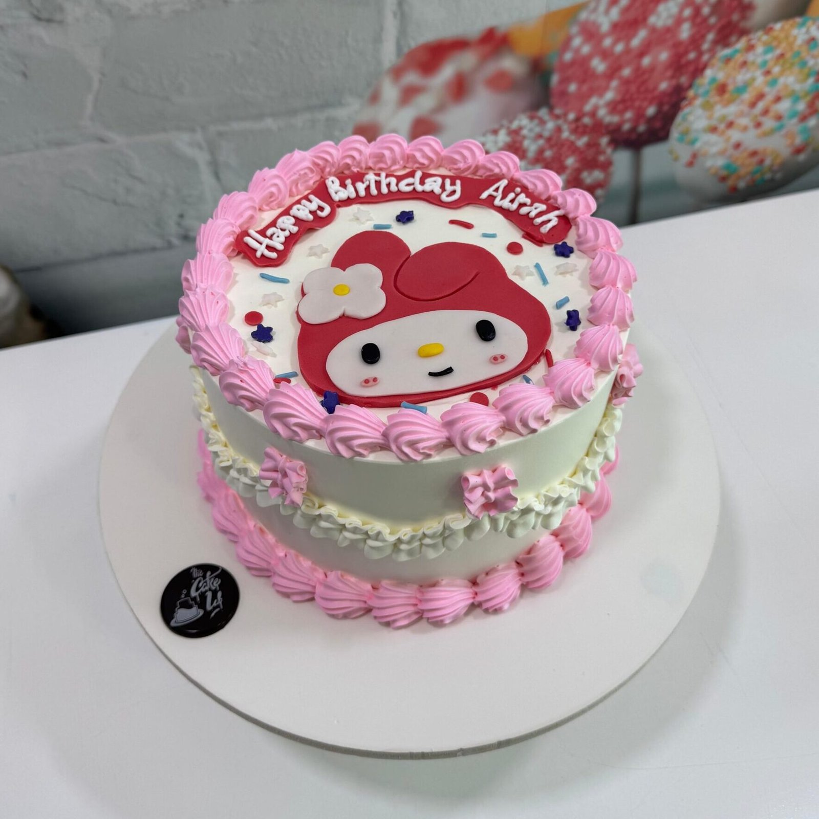 My Melody Pink Floral Cake