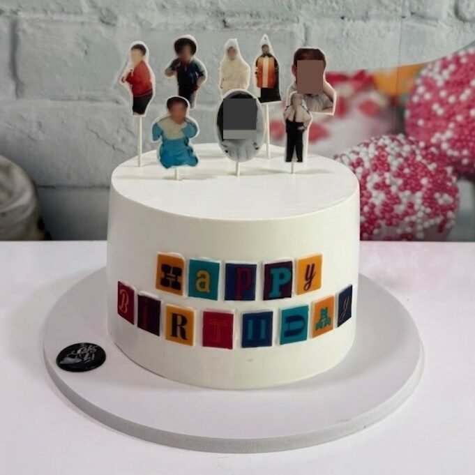 Scrapbook Style Photo Cake