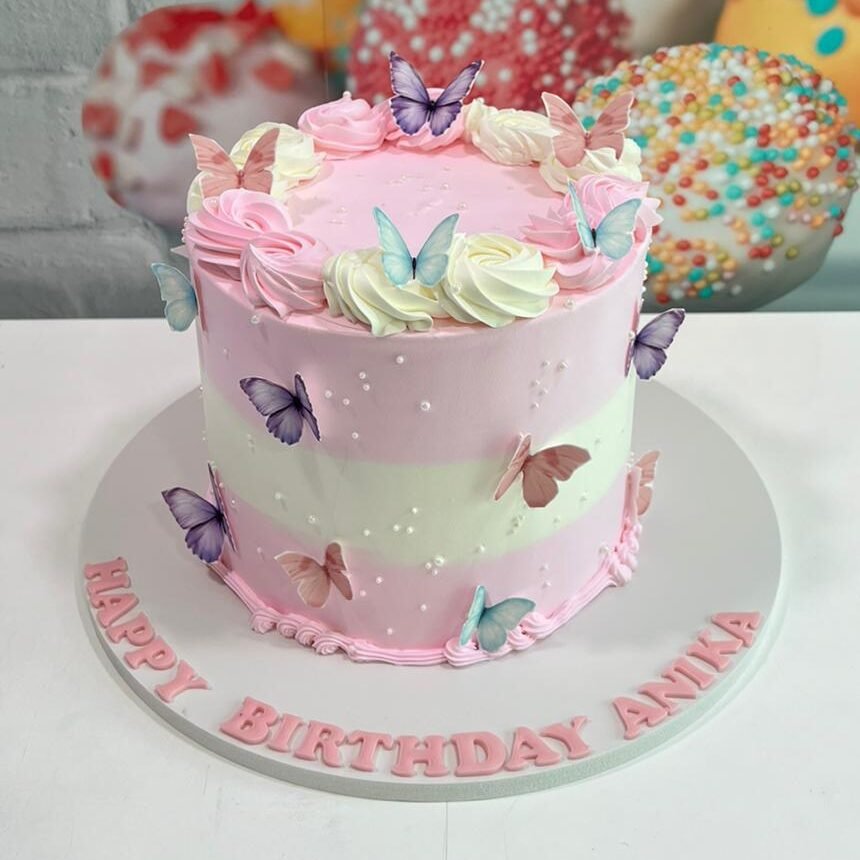 Butterfly Garden Cake