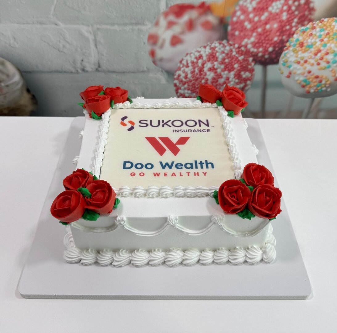 floral corporate cake