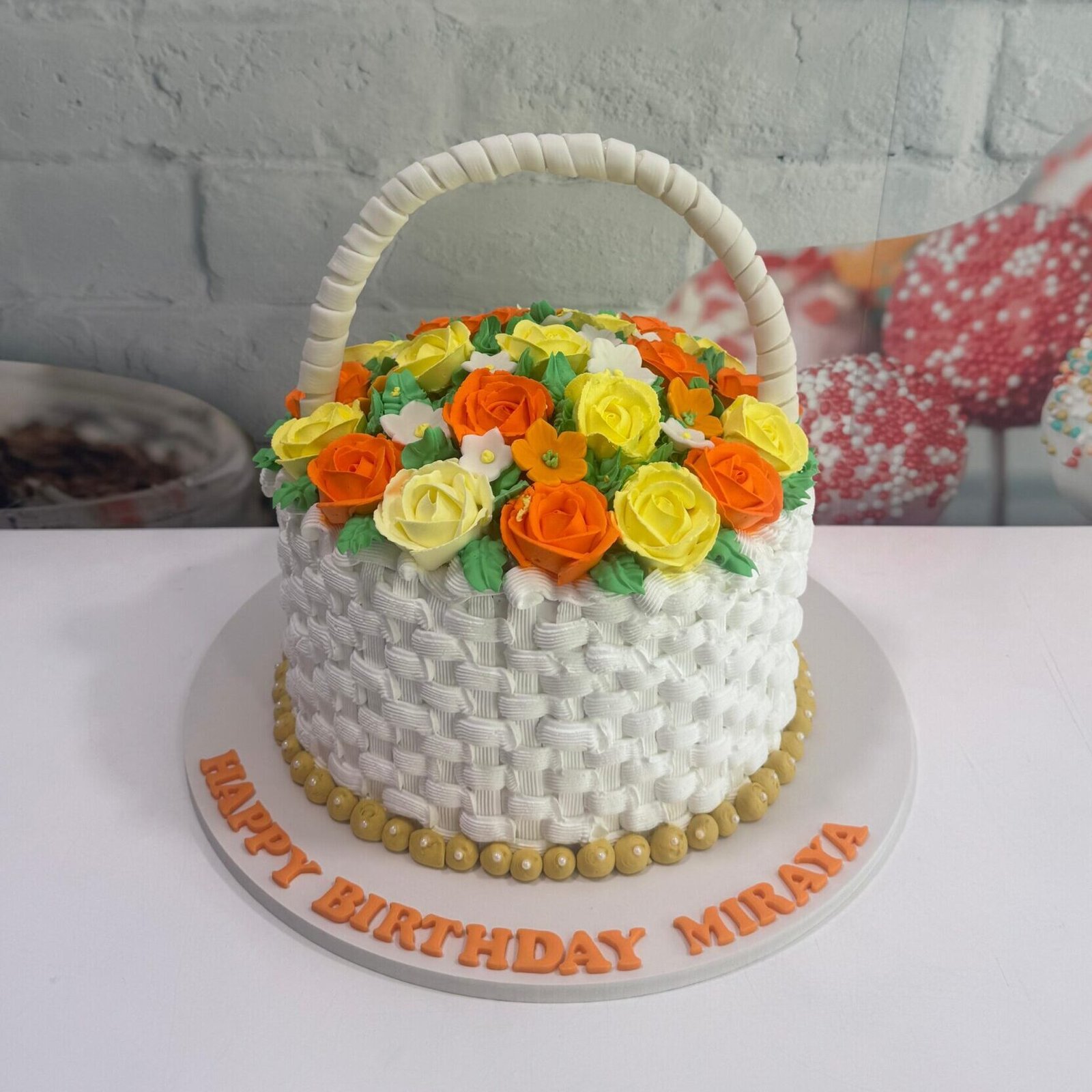Floral Basket Cake